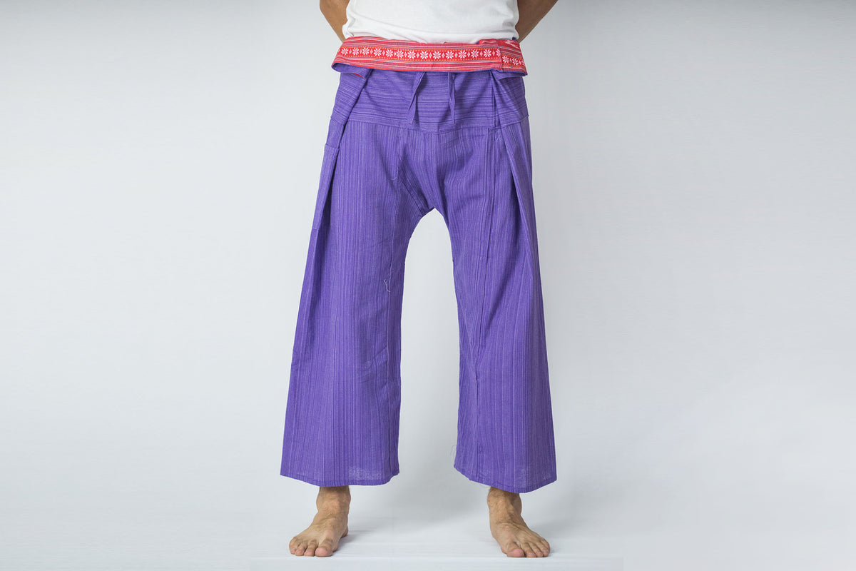 Thai Fisherman Pants - Purple Cotton