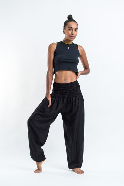  LMSXCT Womens Summer Capri Pants High Waist Cotton Linen Yoga Cropped  Pants Trousers Casual Harem Pants Fashion Tapered Pants Black : Sports &  Outdoors