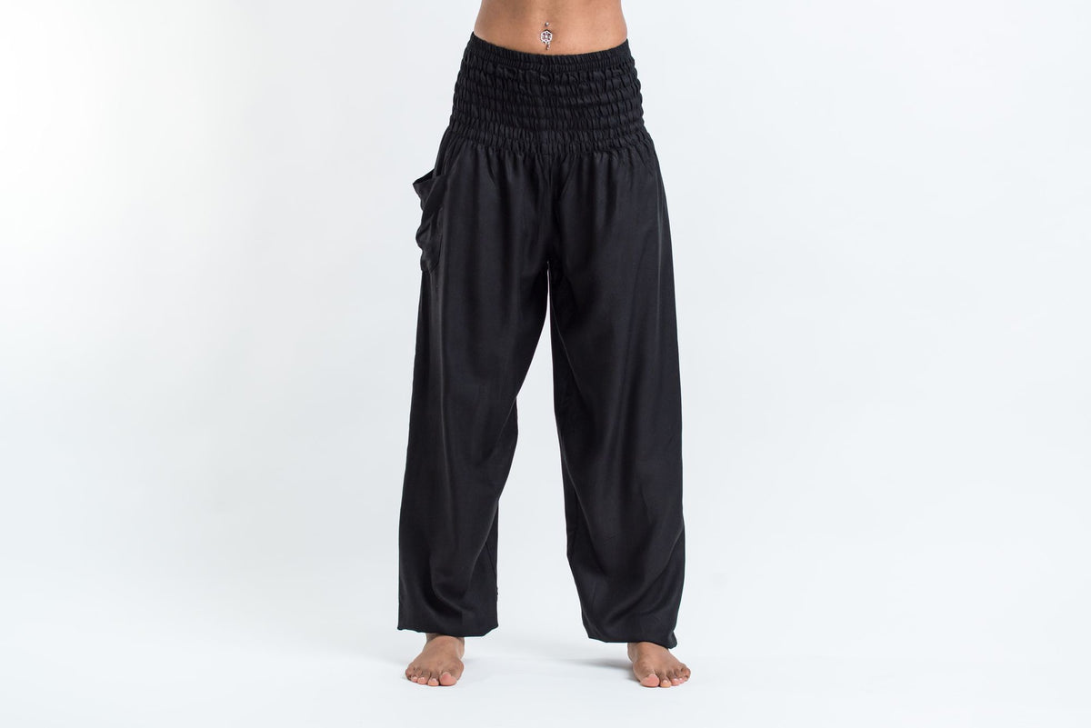 Solid Color Women's Tall Harem Pants in Red