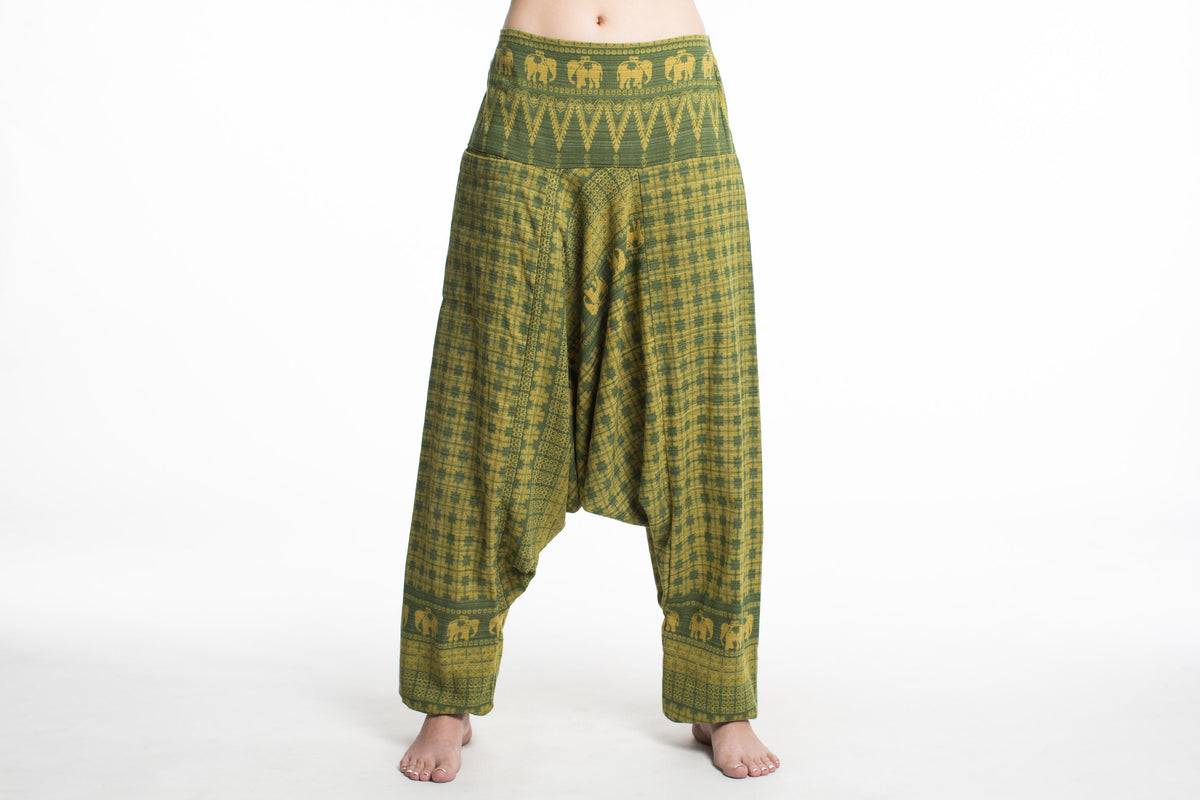 Hill Tribe Elephant Women's Elephant Pants in Turquoise – Harem Pants