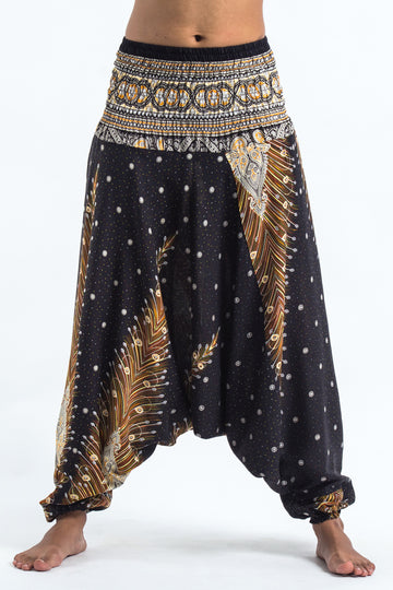 Peacock Feathers Harem Pants