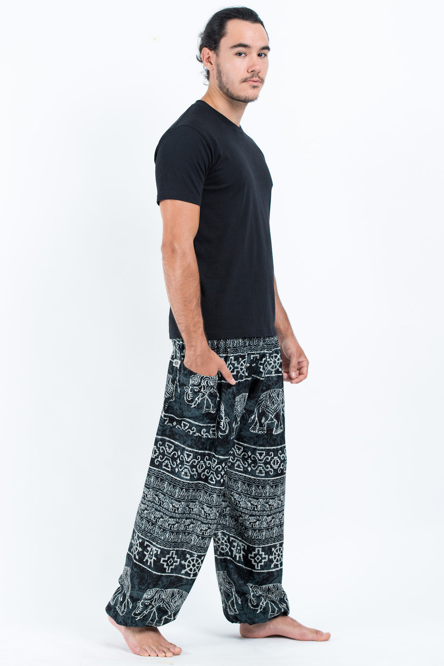 Marble Elephant Men's Elephant Pants in Black – Harem Pants