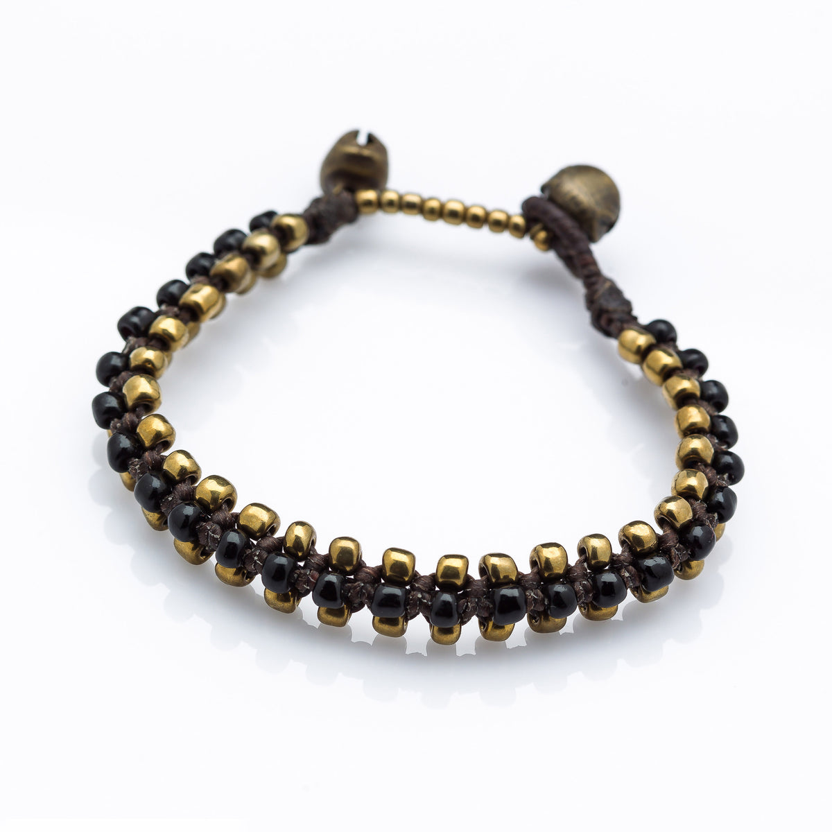 Triple Brass Beads Bracelet with Black Beads – Harem Pants