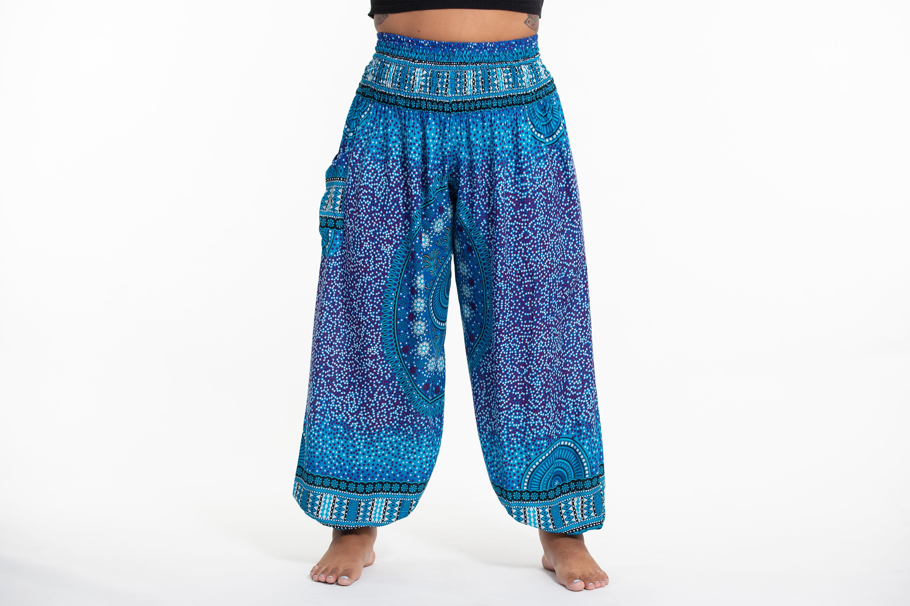 Blue Harem in Size Pants Plus Chakras Women\'s Tribal