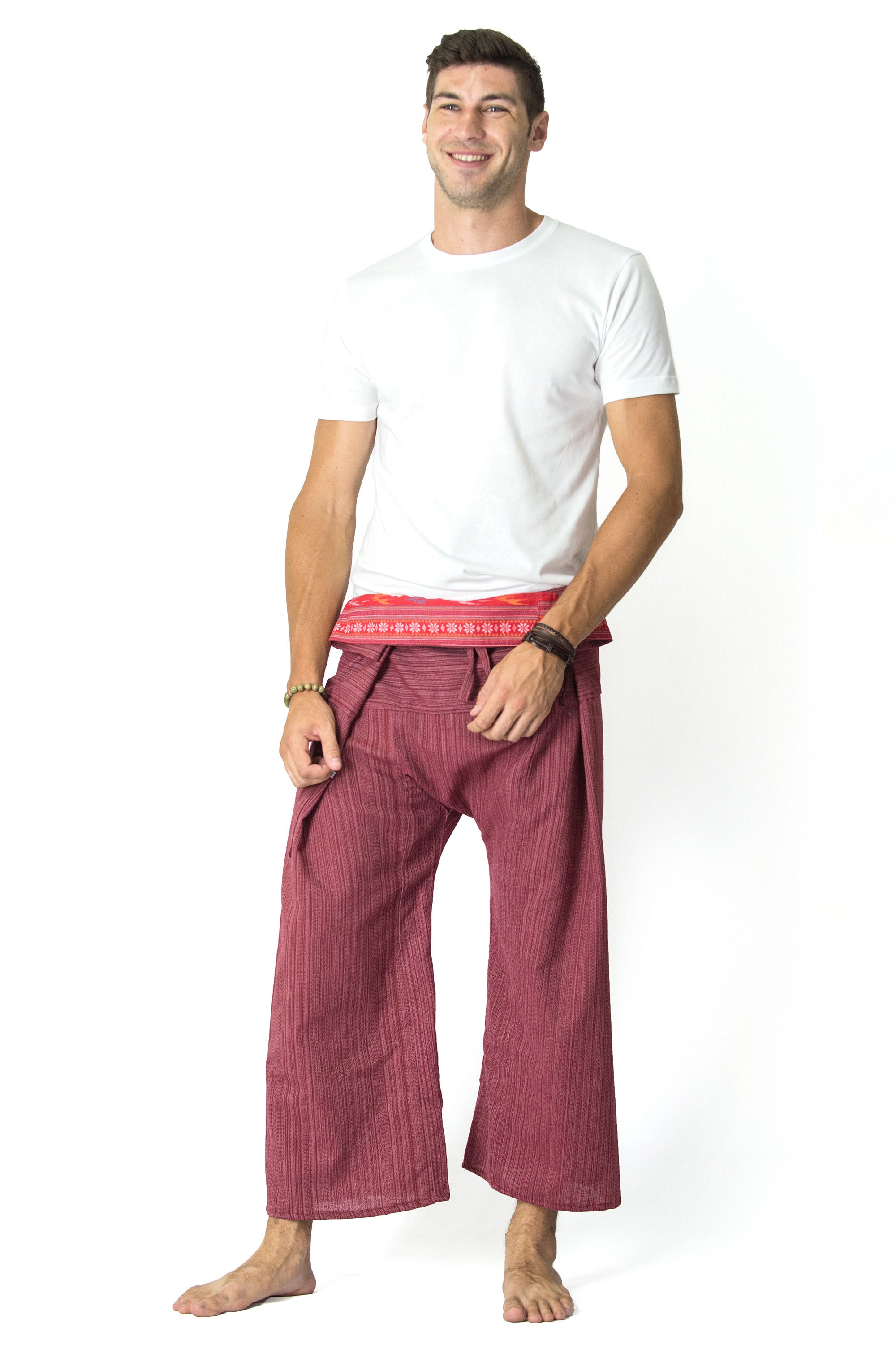 Thai fisherman pants - purple - extra long cotton