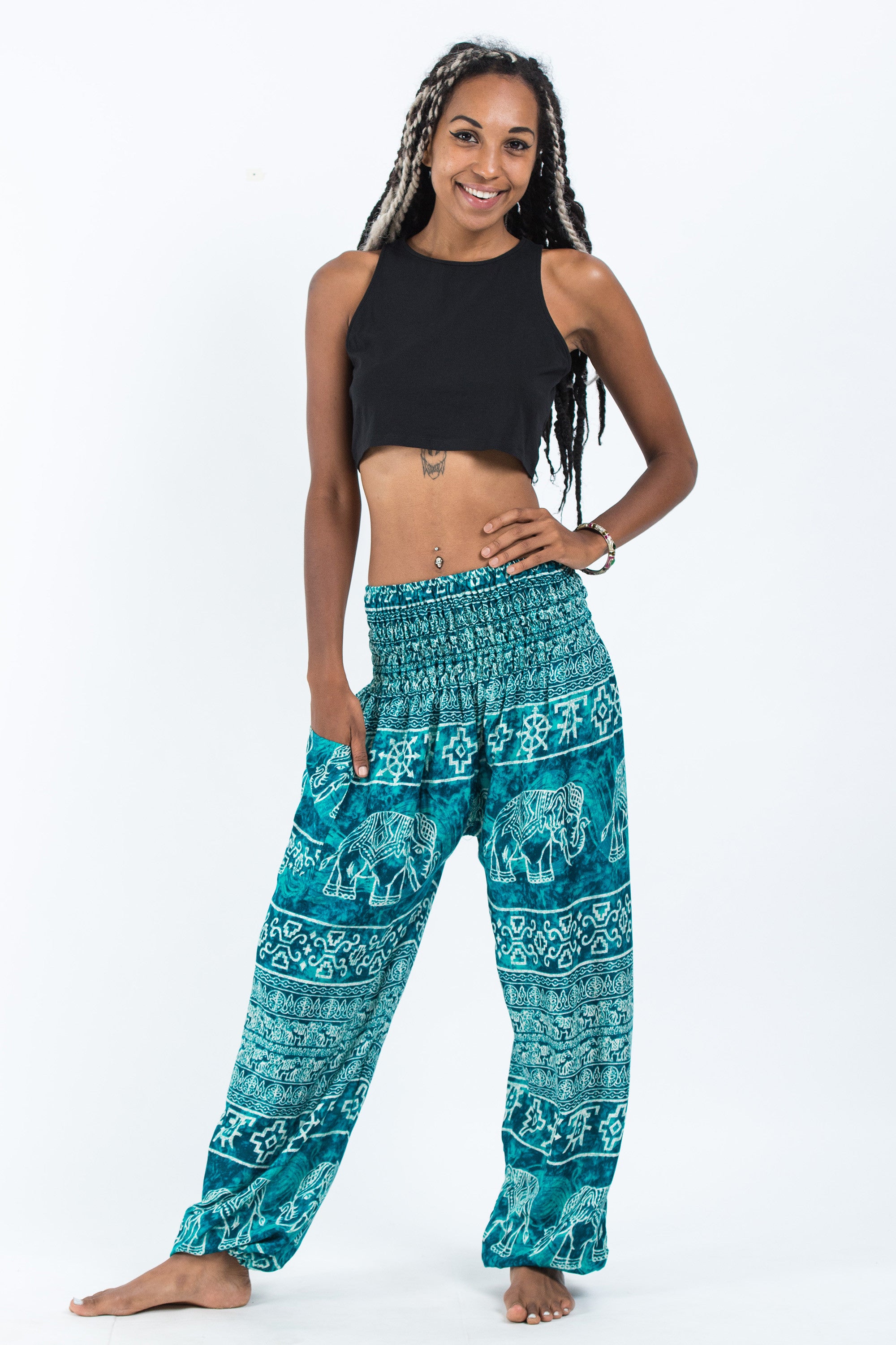 Red High Waisted Elephants Pants – Threads for Education