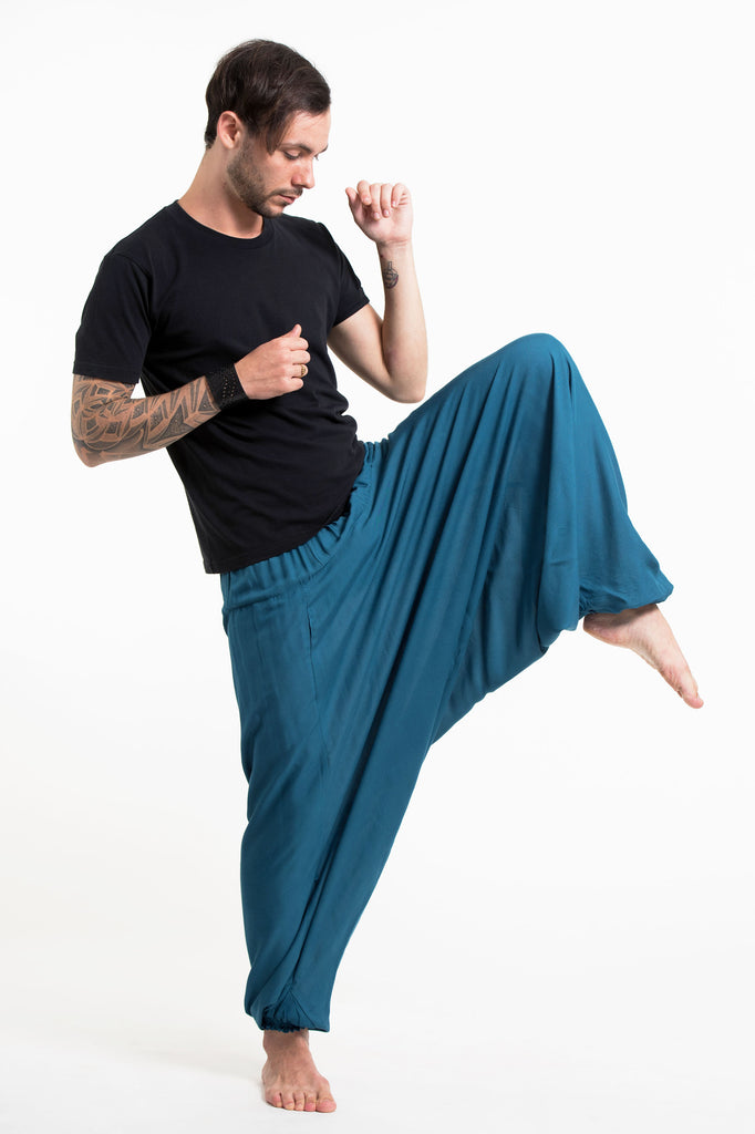 India Baggy Gypsy Harem Pants Throw Yoga Men Women Solid Plain Cotton  Trouser | eBay