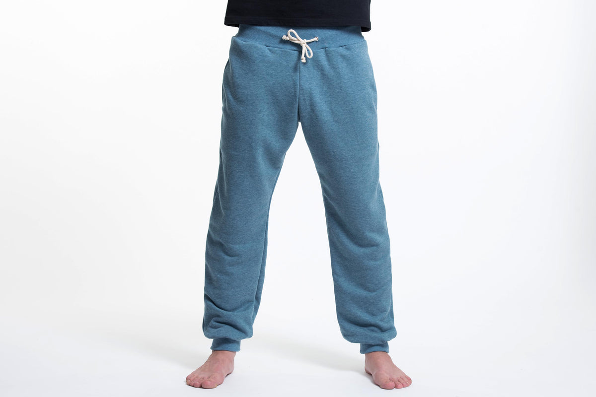 Men's Terry Pants with Aztec Pockets in Blue – Harem Pants