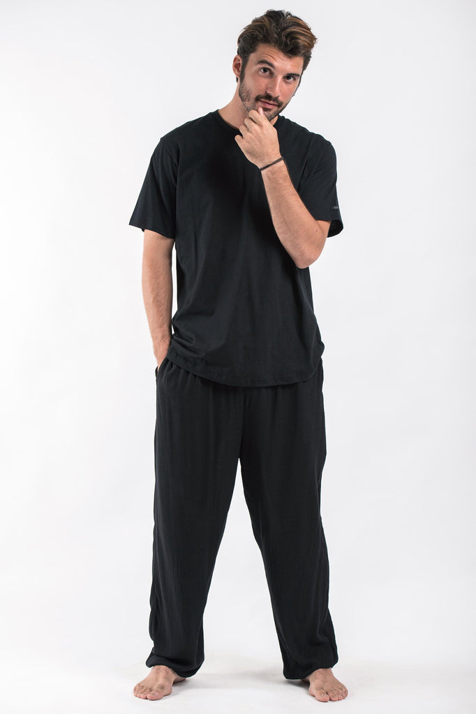 Yoga Woven Bottoms - Black, Yoga Clothes for Men