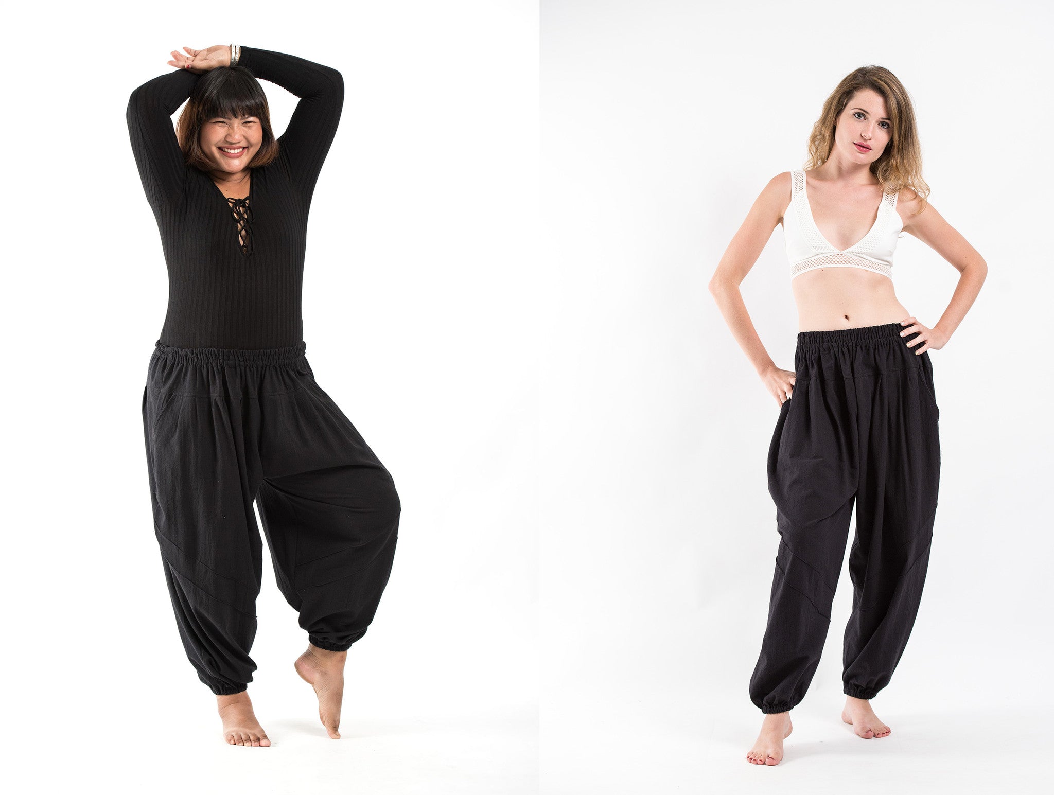 Buy [Black, 28-30] New Ladies Womens Plus Size & Big Size Harem Slouch  Trousers Full Length Stretch Casual Pants Sizes 12 - 30 Online at  desertcartSeychelles