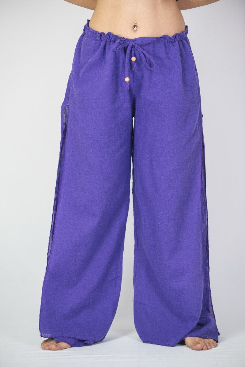 Womens Thai Harem Double Layers Palazzo Pants In Solid Purple Harem Pants 8753