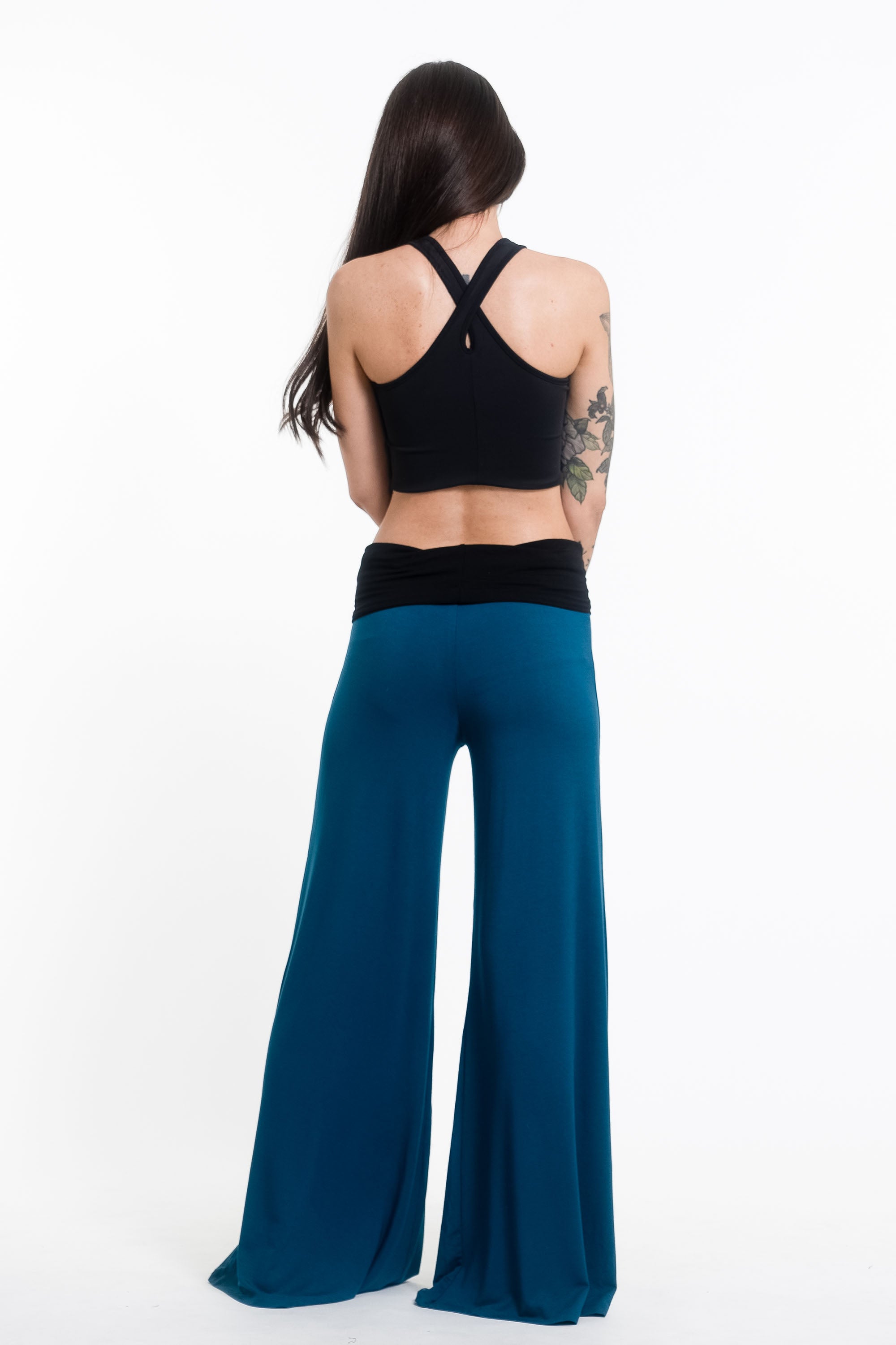 Solid Color Women's Tall Harem Pants in Black