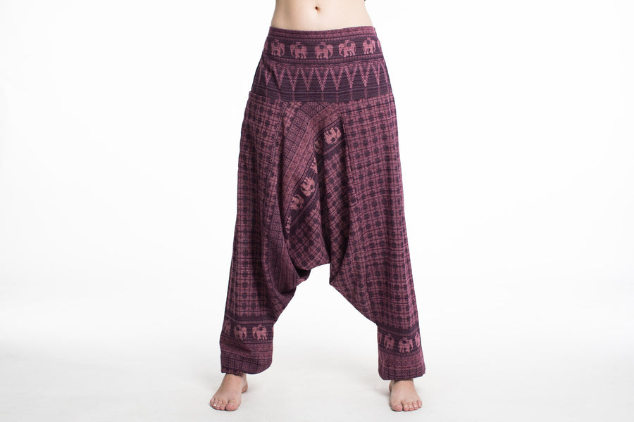 Hill Tribe Elephant Women's Elephant Pants in Purple – Harem Pants